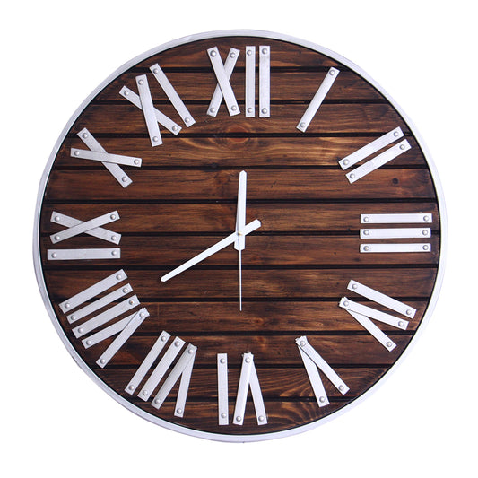 Farm House 60cm Wooden Wall Clock